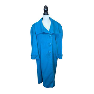 Women's Ashley Scott Petite Wool Coat Blue/Black Size Petite